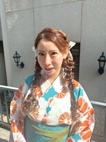 アオ(AO。)&nbsp;夏祭り/浴衣ヘア/着物ヘア/ヘアアレンジ/ツインアレンジ