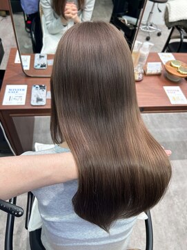 モク 立川(moc) 韓国風レイヤーカットブリーチダブルカラー前髪