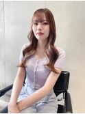 【田中杏実】ケアブリーチで作るベージュ系デザインカラー
