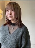 ツートーンカラーのベージュヘア/デザインカラー/ブリーチカラー