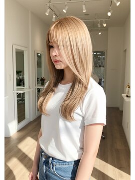 フュージョンファイブ(FUSION5) レイヤーロングベージュ20代30代40代くびれエクステ韓国ヘア