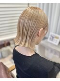 ミルクティーベージュダブルカラーインナーカラーケアブリーチ