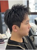 アップバングショート 短髪 刈り上げ 鹿児島メンズ