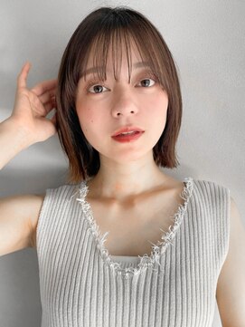 リヤン 表参道(lyann) イメチェン前髪ピンクベージュ外ハネボブa