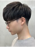 横浜西口メンズパーマフェザーパーマセンターパートガイルヘア
