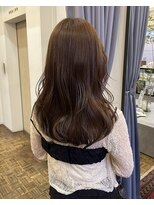 ヘアーアイスカルテット(HAIR ICI QUARTET)&nbsp;ブリーチなしカラー×ベージュロングカラー韓国風レイヤー