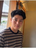 アップバングパーマ