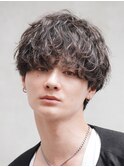 原宿メンズパーマルーズパーマシャドウパーマッシュウルフゆるめ