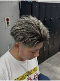 ツイストパーマハイライトメッシュパイルツイスト