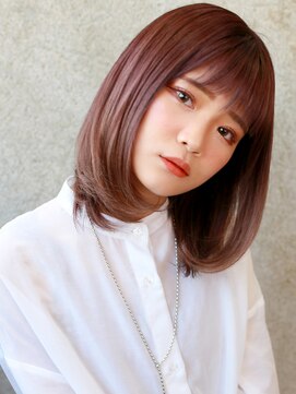 ラフィスヘアー シャイン 松戸店(La fith hair shine) 【La fith】ピンクブラウン×ボブスタイル
