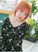 オレンジブラウン☆韓国風小顔外ハネボブa戸田公園10代20代30代