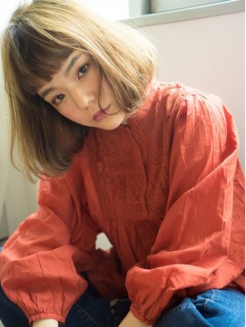シルクレイ 新宿店(Silk-lei) 【Silk-lei】ミルクティーベージュ_ フレンチボブ