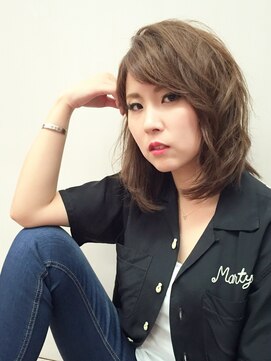 フレンズ 環状通東店(friend's) カッコいいミディアムならこれ！アッシュベージュ　7