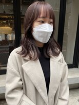 コフィー バイ メルト 吉祥寺(cofy by melt)&nbsp;【松本咲花】ぱっつんシースルーバング　暖色ピンクグレージュ