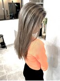 バレイヤージュストレート_シャドールーツフェミニン_S37