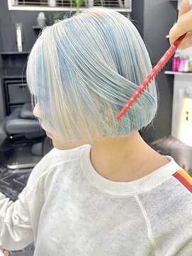 チュダック(ChuDuck) 【◎甘くてカワイイ◎】《ホワイト×ペールブルー》ケアブリーチ