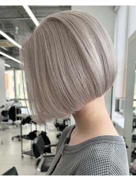 エゴル ナゴヤサカエ(ENGOL NAGOYA SAKAE) 保存必須【海外風ハイトーンボブ】ミルクティーグレージュカラー