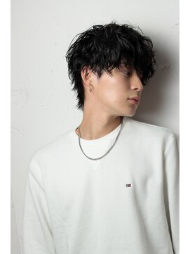 リップス 心斎橋(LIPPS) 【難波/心斎橋】波巻きマッシュウルフ/メンズパーマ/20代