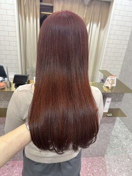 ロンド レア 天神大名店(Lond Le’a) 天神大名ダブルカラーケアブリーチチェリーレッドブラウン