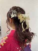 フェイバリットビューティシャルム(Favorite Beauty Charme) 卒業式ヘアセット×着付け×上大岡駅×ハイトーンカラーアレンジ