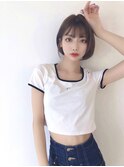 切りっぱなしボブ