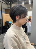 前髪なしショート
