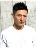 ☆黒髪ワイルドアップバング刈り上げフェードビジネスショート
