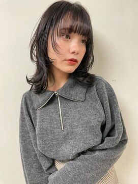 イオエ 岡本(ioe) 前髪/アンブレラカラー/こなれミディ/髪質改善/イメチェン