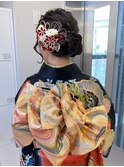 11438編み込みヘアアレンジ披露宴結婚式2次会ヘアセット