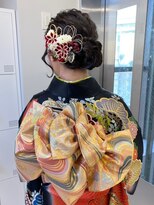 11438編み込みヘアアレンジ披露宴結婚式2次会ヘアセット