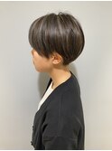 刈り上げショートコントラストハイライト駅近美容室CHAINON赤羽