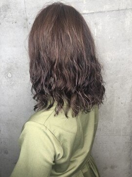 ヘア ルーナ バイ アプリーレ(hair lune by Aprire) セミウェットパーマ並みウェーブアッシュカラー20代30代