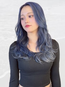 ヘアメイク ミチ 富田店(HAIRMAKE MICHI) 【MICHI 富田店 古作蓮】ブルー ダブルカラー イメチェン 20代