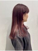 乾かすだけでキマる髪/アプリコットチェリーブラウンロング