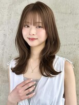 ディーエックス ウエスト(Dxxxx WEST)&nbsp;レイヤーミディアム　韓国/顔周りカット/イルミナカラー/前髪