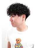 メンズカットツーブロックマッシュパーマスキンフェード0905