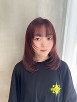 ネウィ 梅田(newi)&nbsp;【yuko】カシスレッド × ハッシュカット