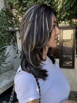 ディモアンド 表参道(Dimo&)&nbsp;xハイライトホワイトグレージュ/レイヤーカット/チェリーブラウ