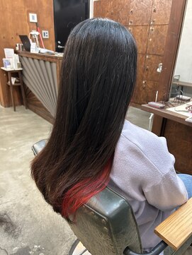 ヘアメイク デザート(HAIR MAKE DESART) 佐藤洋一【インナーカラー×レッド】