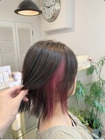 フレリス(FreRis)&nbsp;カシスピンク×レイヤーボブ【守谷 インナーカラー ピンク】