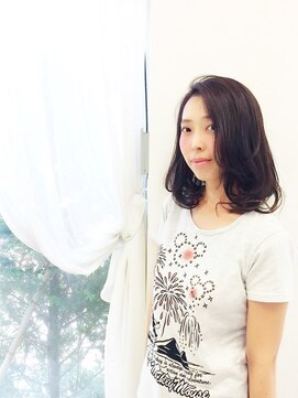 アーリッシュメイクアストーリーノース(arlish make a story north) レッドブラウンで艶☆ルーズウェーブスタイル