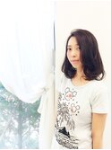 レッドブラウンで艶☆ルーズウェーブスタイル