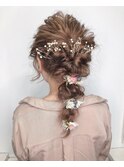 ゆるふわ編みおろし ヘアセット/ヘアアレンジ/結婚式アレンジ