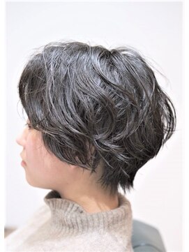 セックヘアデザイン(Sec hair design) 【Sec. hair design 水戸】ニュアンスカールのショートボブ