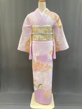 セットサロン フルール(Fleur) ポリ訪問着No.7/【薄紫】