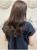大人かわいいゆるふわロング×カーキグレージュ ヨシンモリ K