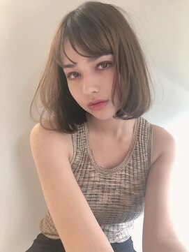 フィル 横浜(fil) 丸みボブ_くびれヘアアプリコットオレンジ