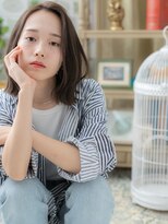 カバーヘア ブリス 上尾西口店(COVER HAIR bliss)&nbsp;かきあげ前髪抜け感アシンメトリー大人ボブb上尾20代30代40代