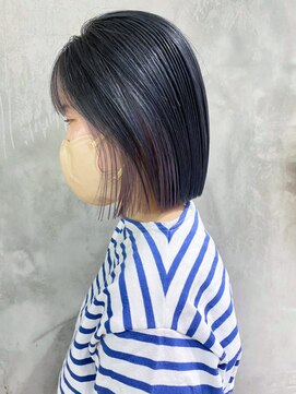 アルバム 渋谷パルコ(ALBUM) ダークグレーとピンクインナー_外ハネボブ_ba388041