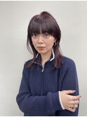 【心斎橋hen】マッシュバング レッドカラー